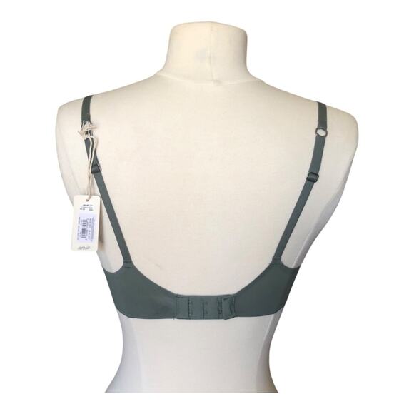SMOOTHEZ by Aerie Full Coverage Lightly Lined Bra NWT Flexible Wire Green Sz 32A - Picture 3 of 12